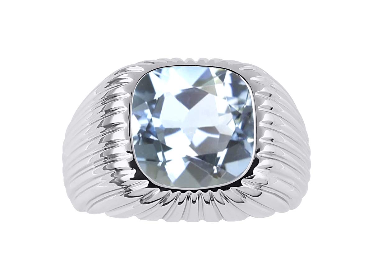 Rylos Gorgeous 12MM Alexandrite Or Aquamarine in Solid Sterling Silver Sizes 8-13