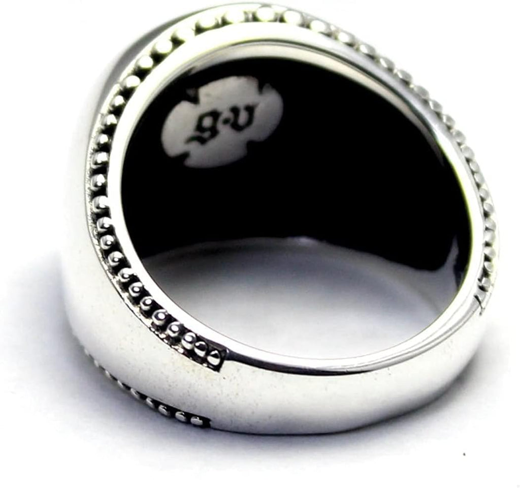 COSUMOSU Eye of Horus Sterling Silver Evil Eye Ring for Men