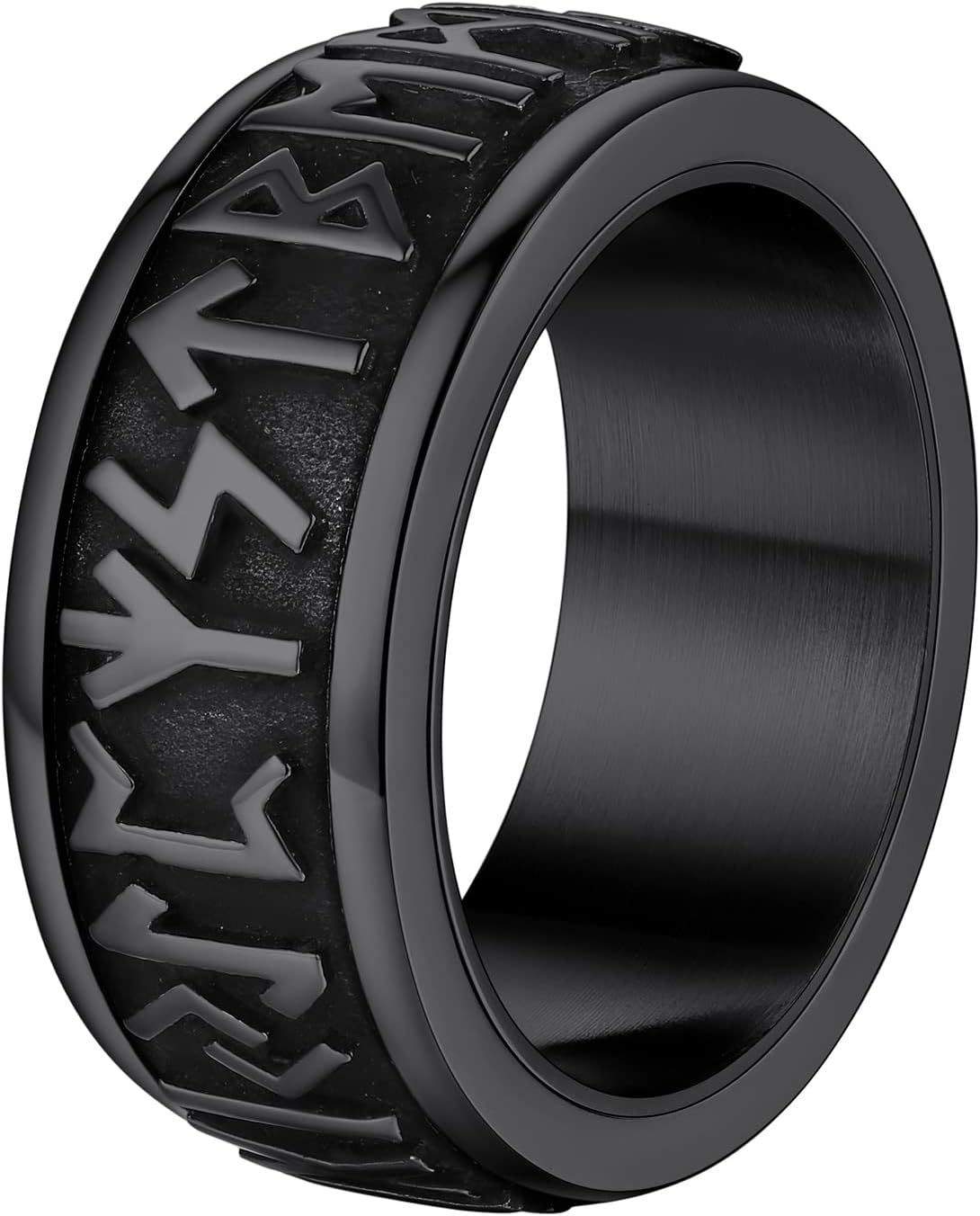 Supcare Men Women Fidget Ring,Nordic/Celtic/Moon Star Spinner Ring Jewelry Custom Name Ring Gifts for Christmas,Size 7-14 (with Jewelry Gift Box)