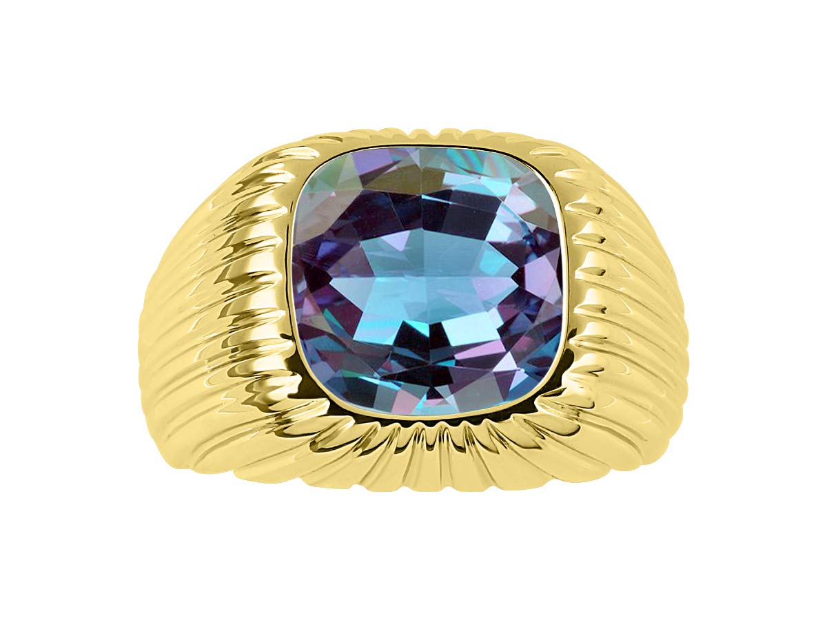Rylos Gorgeous 12MM Alexandrite Or Aquamarine in Solid Sterling Silver Sizes 8-13