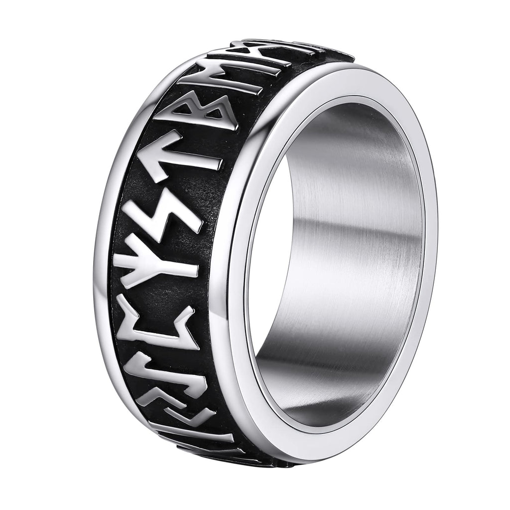 Supcare Men Women Fidget Ring,Nordic/Celtic/Moon Star Spinner Ring Jewelry Custom Name Ring Gifts for Christmas,Size 7-14 (with Jewelry Gift Box)