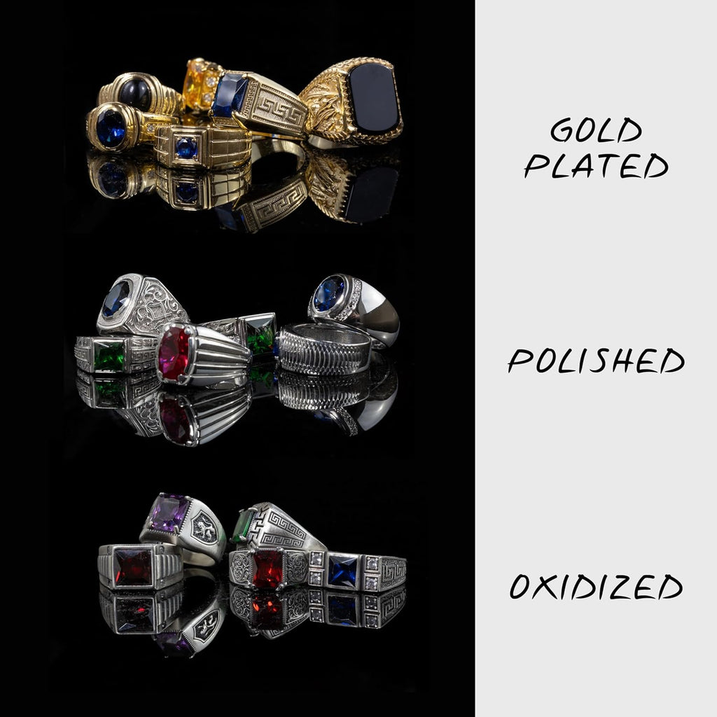 BySilverStone - St. Michael the Archangel Signet Ring for Men with Natural Tiger's Eye Gemstone in Sterling Silver, Commander of God's Army Jewelry Rings, Religious Gift Ring